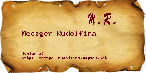 Meczger Rudolfina névjegykártya